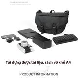 Túi đeo chéo nam cỡ lớn chất vải dù cao cấp sử dụng đi học đi làm tiện lợi CN88