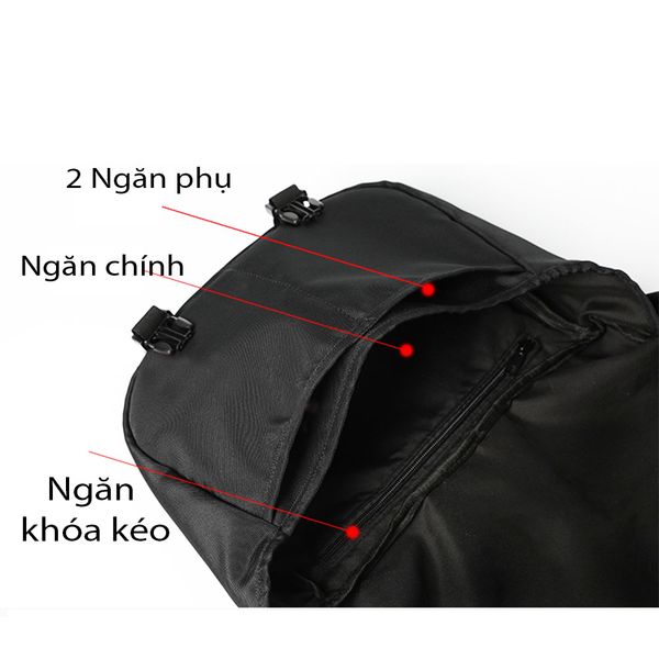 Túi đeo chéo nam cỡ lớn chất vải dù cao cấp sử dụng đi học đi làm tiện lợi CN88