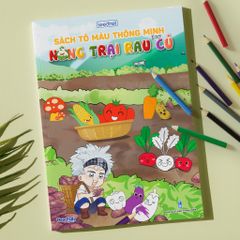  Sách tô màu thông minh Học Viện Alpha - Chủ đề Nông trại rau củ 