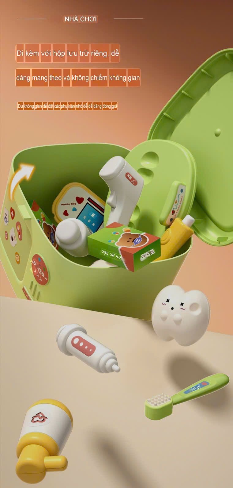  Đồ chơi nhập vai: BABY TRAILER 2in1 (Xe kéo, chuyên gia trang điểm, y khoa ) , 3+ages, No. HY-18,19 