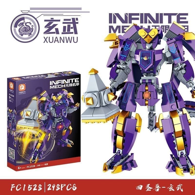  Đồ chơi lắp ráp: bộ sưu tập INFINITE MECH (High powered Mech) ~300pcs, 6+ages, No. FC1521-1528 