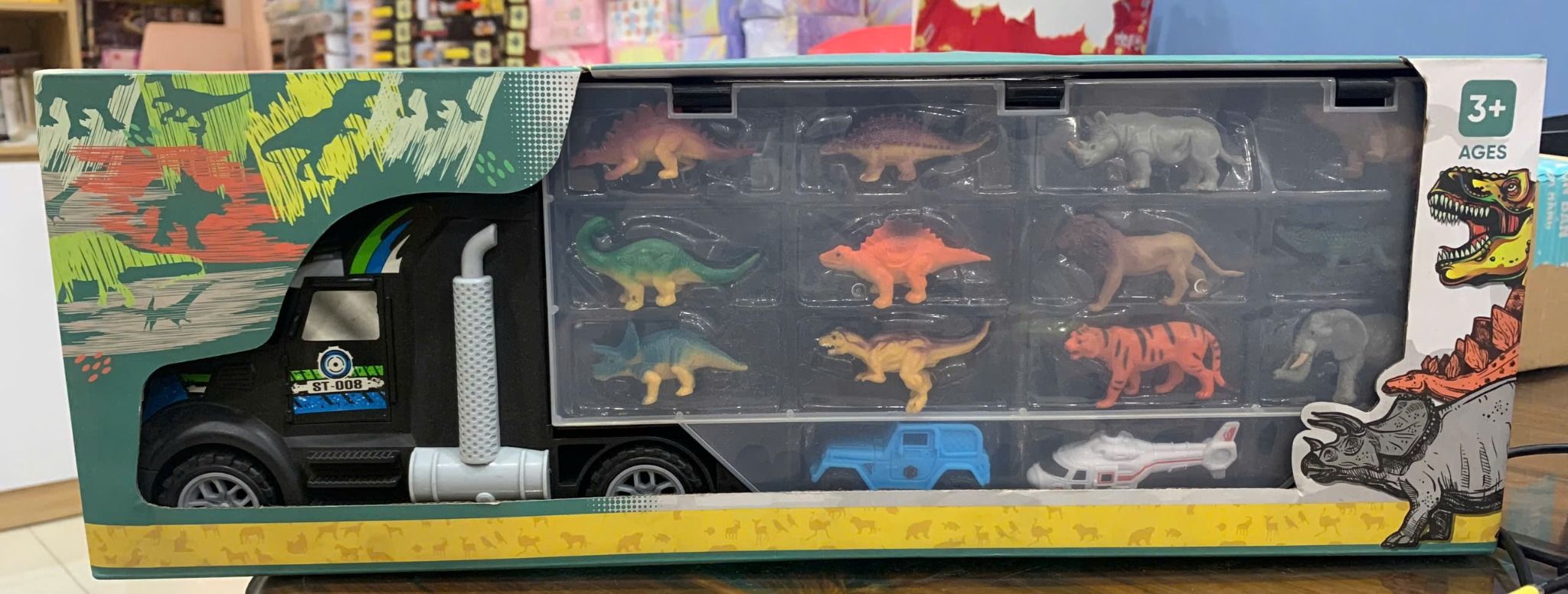  Đồ chơi vận động : Xe vận chuyển bảo quản khủng long và phương tiện (dinosaur truck) No. SY9914 