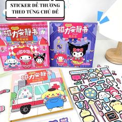  Đồ chơi Sticker Nam Châm Hoạt Hình Sanrio: Kuromi, My Melody No. WH-AJS01, 02 