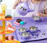  Đồ chơi nhập vai : bộ đồ chơi Kuromi gồm bình, ly tách uống trà rất dễ thương, 36 pcs, 3+ ages, No. 7675-1A 