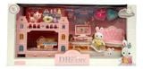  Đồ chơi nhập vai: Dreamy Bay mini Rabbit bunk set_ bộ giường tầng của Thỏ trắng, 3+ages, No. 6678 