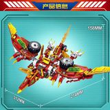  Đồ chơi lắp ráp : Bộ Khủng long biến hình ( 1in2 máy bay chiến đấu, xe đua ) 6+ 362pcs No. 60024 