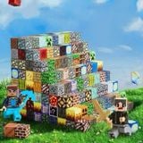  Đồ chơi xếp khối sáng tạo: Set 50 Khối nam châm từ tính Minecraft xây dựng, kt 20x20x20mm/pcs, +6ages 