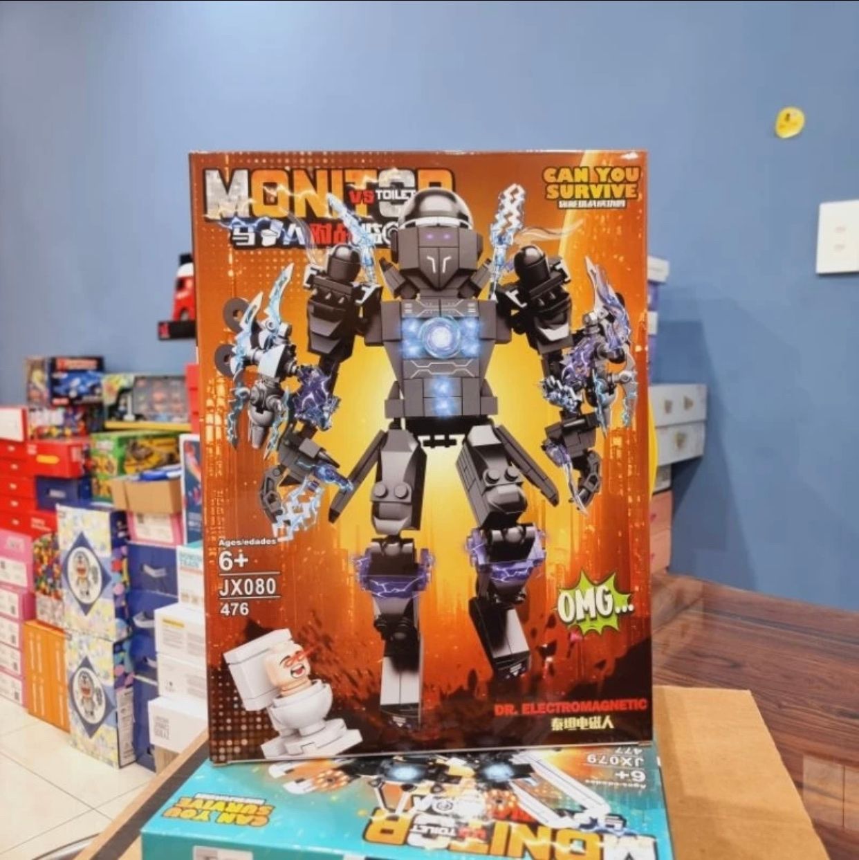  Đồ chơi lắp ráp : Bộ sưu tập SKIBIDI Can you survive 6Ages+ 470 mảnh ghép (4in1) 10 mẫu robot 