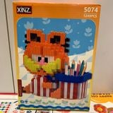  Đồ chơi lắp ráp: bộ xếp khối hộp bút Kuromi & Melody, LiLo&Stitch, Garfield, 1259pcs, +6ages, No. 5072 5073 5074 5075 