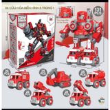 Đồ chơi vận động : Robot biến hình lắp ghép ốc vít xe công trình xe cứu hoả  5in1, 3+ages, No. LM905-B, LM906-B 