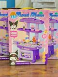  Đồ chơi nhập vai : quầy tráng miệng, nhà bếp bếp mini KUROMI (Mini dessert), 23pcs, 3+ages, No. 2016-260,261 