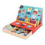 Đồ chơi giáo dục : Bộ ghép hình nghề nghiệp bằng gỗ cho bé, 36m+, No. JHTOY-241 