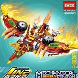  Đồ chơi lắp ráp : Bộ Khủng long biến hình ( 1in2 máy bay chiến đấu, xe đua ) 6+ 362pcs No. 60024 