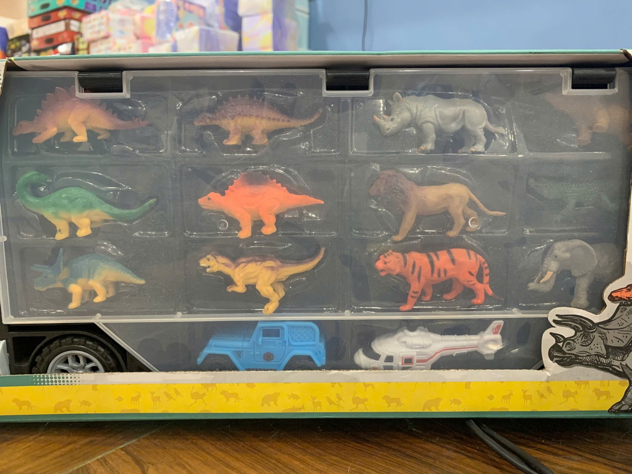  Đồ chơi vận động : Xe vận chuyển bảo quản khủng long và phương tiện (dinosaur truck) No. SY9914 
