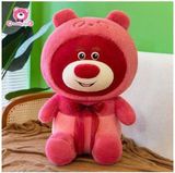  Gấu bông: Lotso mũ dâu, có nơ size L kích thước 55cm 
