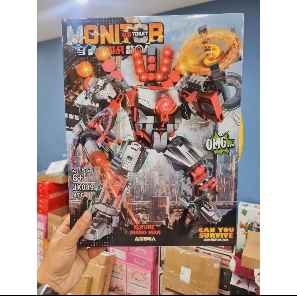  Đồ chơi lắp ráp : Bộ sưu tập SKIBIDI Can you survive 6Ages+ 470 mảnh ghép (4in1) 10 mẫu robot 