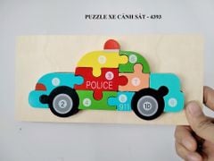  Đồ chơi gỗ : PUZZLE XE CẢNH SÁT, 3age+, No. 4393 