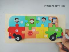  Đồ chơi gỗ : PUZZLE XE BUÝT, 3age+, No. 4416 