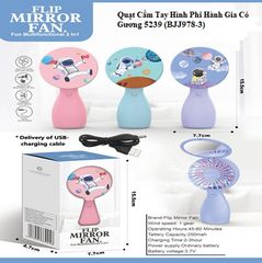  Quạt Cầm Tay Hình Phi Hành Gia Có Gương 5239 (BJJ978-3) 