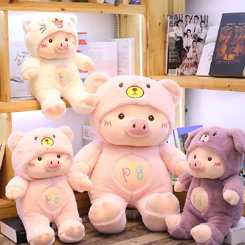  Gấu bông: Chú heo đội nón size L 