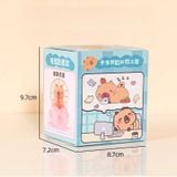  Hộp mù Blindbox: Set 6_ Tuần làm việc của CAPYBARA, 3+ages, No. 1040-189 ( có lẻ ) 