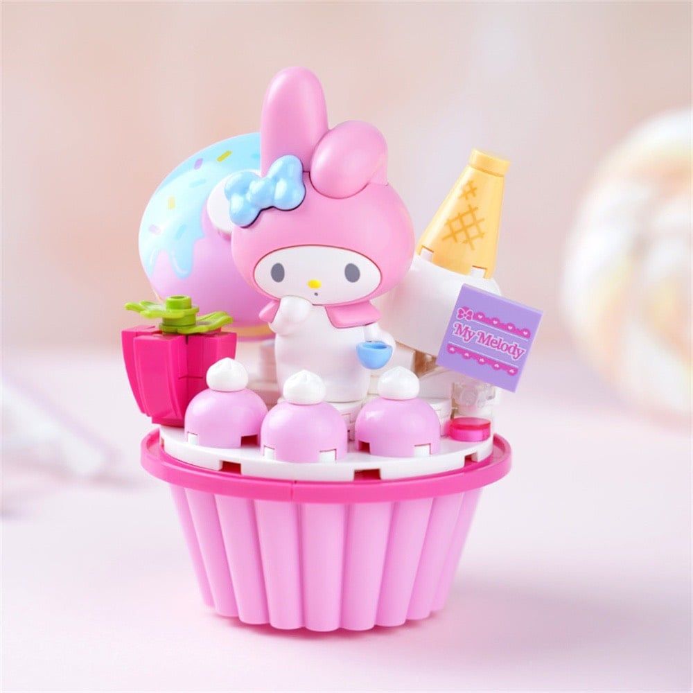  Đồ chơi lắp ráp KEEPPLEY SANRIO: Bộ lắp rắp Kuromi, Melody..., 87-112pcs, 6+ages, No. K20813,4,5,6,7 