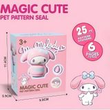  Đồ chơi con dấu : Con dấu hình dán sticker Melody, Gấu dâu Losto đáng yêu cho bé, 3ages+, No. XB002,004 