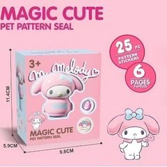 Đồ chơi con dấu : Con dấu hình dán sticker Melody, Gấu dâu Losto đáng yêu cho bé, 3ages+, No. XB002,004 