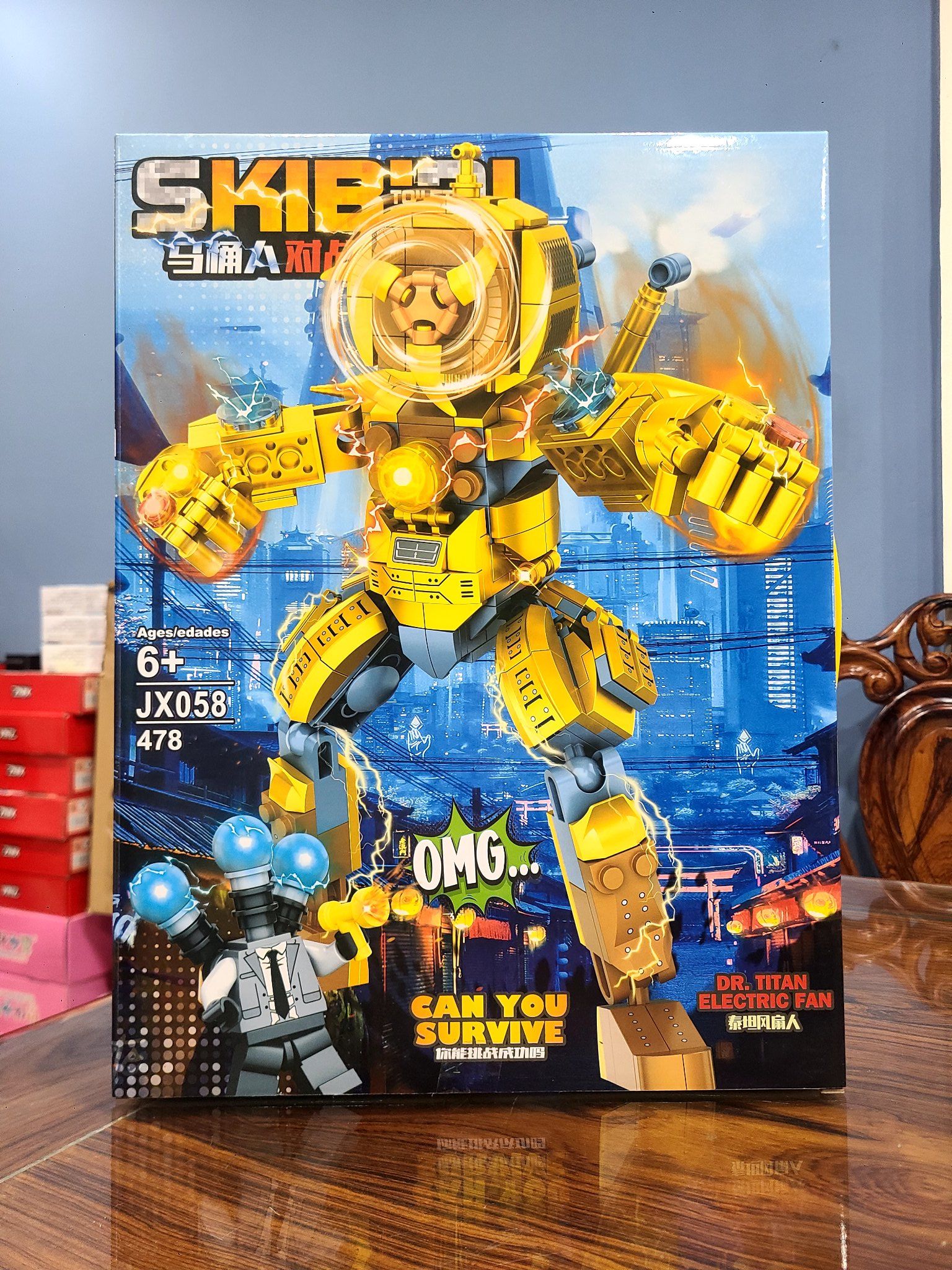  Đồ chơi lắp ráp : Bộ sưu tập SKIBIDI Can you survive 6Ages+ 470 mảnh ghép (4in1) 10 mẫu robot 