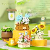  Đồ chơi lắp ráp : Bộ lắp ráp chậu hoa mini nhiều mẫu, 3ages+, No. W1605 