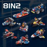  Đồ chơi lắp ráp : Bộ mô hình Chiến binh Optimus 8in2 (8 Người máy mini hoặc Xe Rờ-móc) 724pcs No. 914 