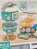  Đồ chơi nhập vai: Hộp bếp điện từ, nồi cơm điện, ấm nước, chảo, bánh bao, khoai tây, dùng pin, 3+ages, No. 0023-13 