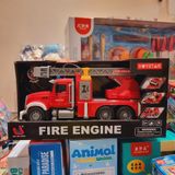  Đồ chơi vận động: Mô hình xe nâng cứu hỏa (Fire engine), dùng pin, 3ages+, No. 666-58P 