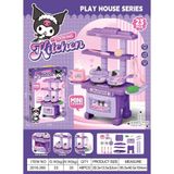  Đồ chơi nhập vai : quầy tráng miệng, nhà bếp bếp mini KUROMI (Mini dessert), 23pcs, 3+ages, No. 2016-260,261 