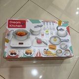  Đồ chơi nhập vai: bộ bếp điện từ (Nồi, ấm, chảo, tách, bánh), dùng pin, 6ages+ No. 502-1A 