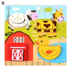  Đồ chơi gỗ : Bộ đồ chơi xếp hình gỗ vui nhộn, 3age+, No. 93167 
