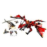  Đồ chơi mô hình : BỘ ĐỒ CHƠI LẮP RÁP NINJA THUNDER SWORDSMAN – RỒNG ĐỎ, 6ages+, No. 10938 