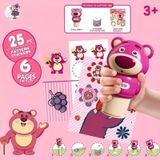  Đồ chơi con dấu : Con dấu hình dán sticker Melody, Gấu dâu Losto đáng yêu cho bé, 3ages+, No. XB002,004 
