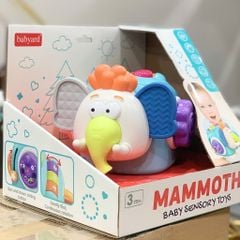  Đồ chơi vận động : Hộp chú Voi bận rộn giúp các bé sơ sinh làm quen với âm thanh, hình khối và màu sắc, 3m+, No. BY115 
