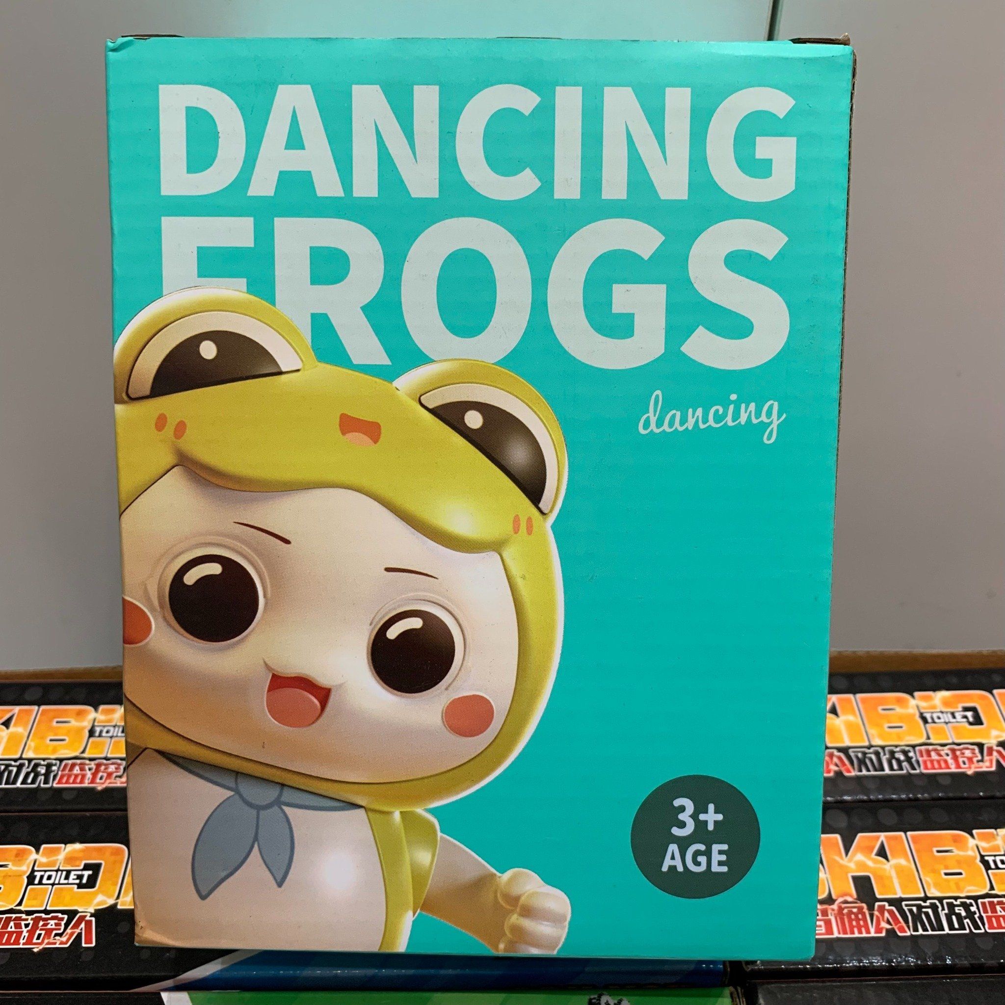  Đồ chơi vận động: Hộp bé Ếch nhảy múa có nhạc_ Dangcing Frogs (dùng pin), +3ages+, Model 735-663 