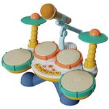  Đồ chơi vận động: Dàn trống đa chức năng kèm micro hát hò tung hứng (Music jazz drum), 12M+, No. Q60077 