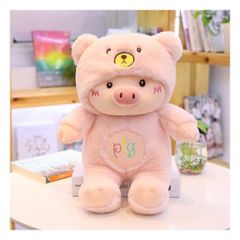  Gấu bông: Chú heo đội nón size L 
