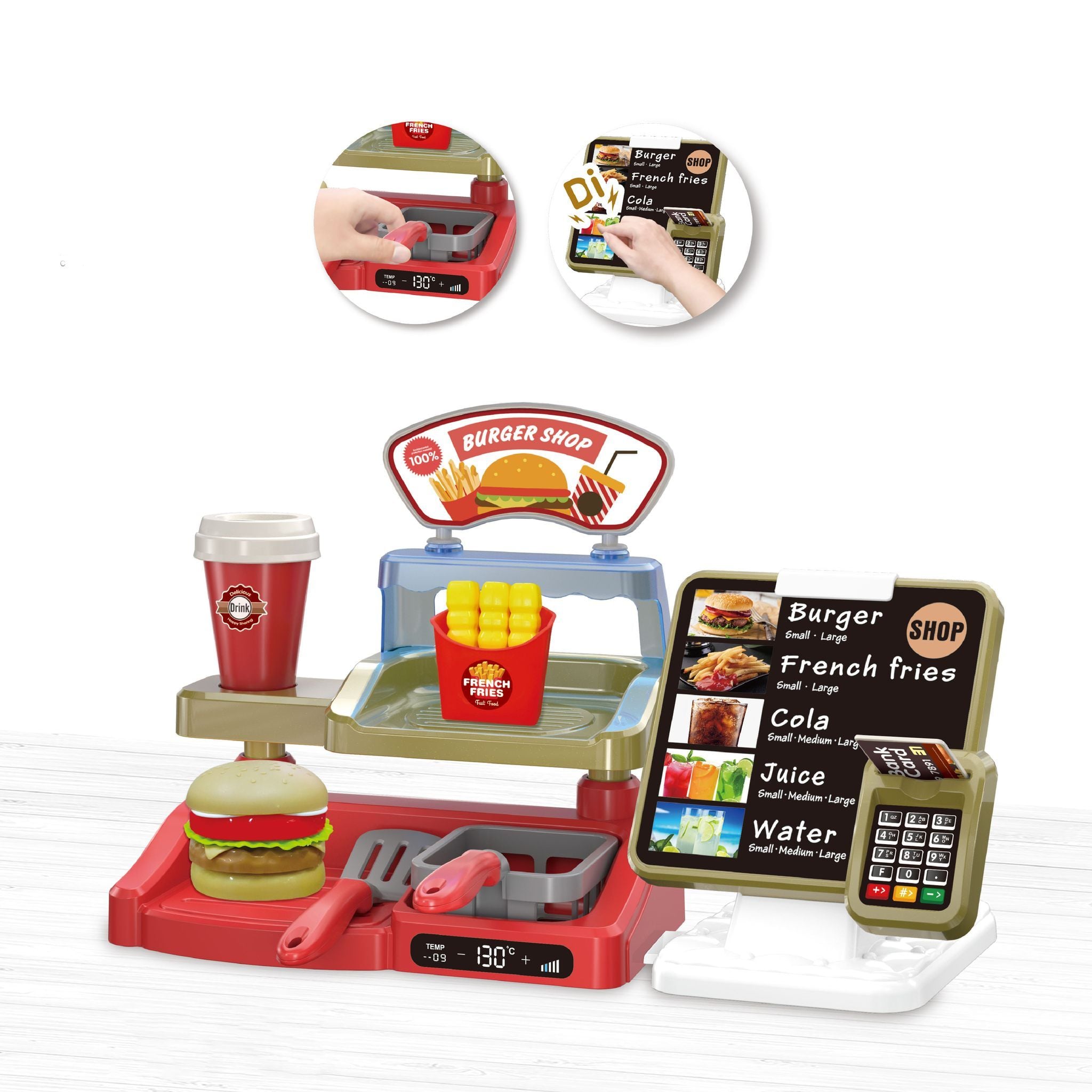  Đồ chơi nhập vai: Bộ bán hàng hamburger (36 chi tiết, có pin) 818-291M 