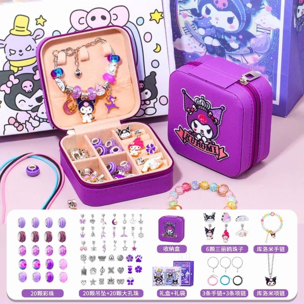  Bộ sưu tầm SANRIO: Charm Vòng Tay Kuromi, Melody, Cinamoroll, 6+ages ( kèm túi giấy ) 