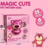  Đồ chơi con dấu : Con dấu hình dán sticker Melody, Gấu dâu Losto đáng yêu cho bé, 3ages+, No. XB002,004 