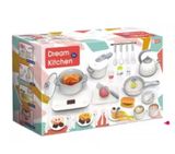  Đồ chơi nhập vai: bộ bếp điện từ (Nồi, ấm, chảo, tách, bánh), dùng pin, 6ages+ No. 502-1A 