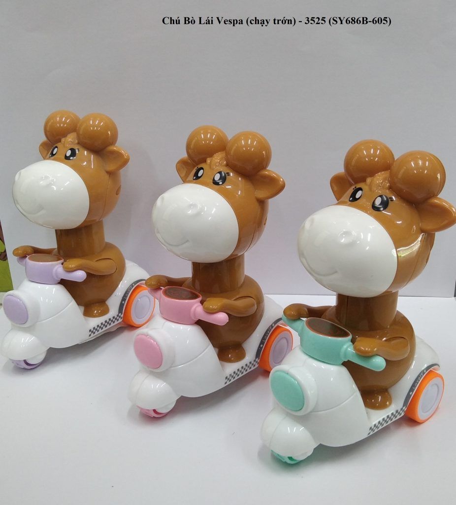  Đồ chơi vận động : Chú Bò Lái Vespa (chạy trớn) - 3525 (SY686B-605) 