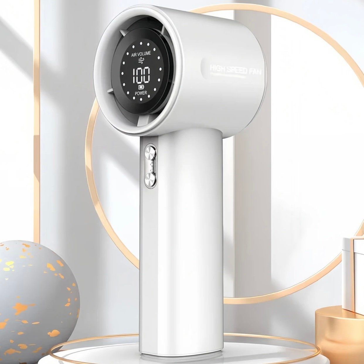  Quạt cầm tay tốc độ cao (Handleld Fan) màn hình LED, (100 - speed) dung lượng cao 4000 mAh GS1 