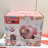  Đồ chơi nhập vai INBEALY : kệ bếp máy bay, bếp điện, nồi xoong chảo 2in1, +3ages, No. 1901-1,5 