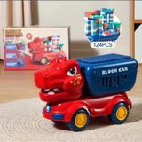  Đồ chơi lắp ráp : Bộ Khủng long vận chuyển các khối hình ,124pcs, +3Ages, No. 9628 
